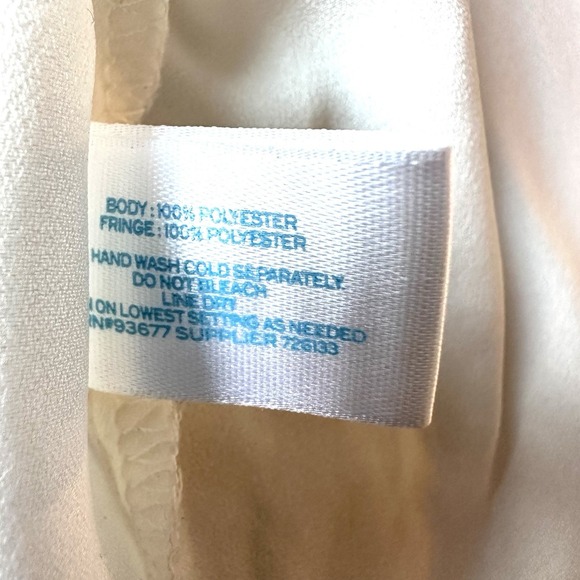 L'amour Nanette Lepore M Medium Ivory Pink Floral Fringe‎ Kimono Lei Aloha - Picture 8 of 11